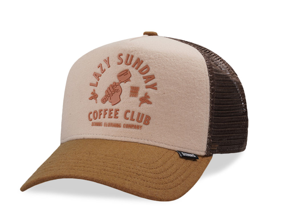 Djinns HFT Lazy Barista Beige Two Tone Edition Trucker Snapback Gorra