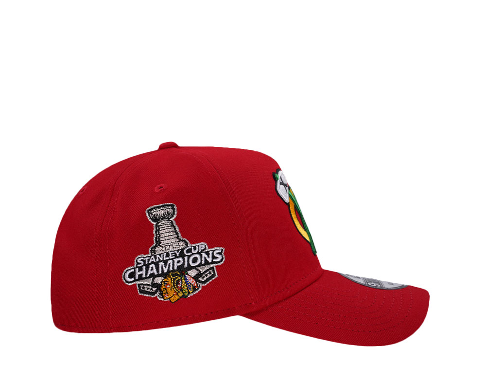 New Era Chicago Blackhawks Stanley Cup Champions Red Prime Edition 9Forty A Frame Snapback Gorra