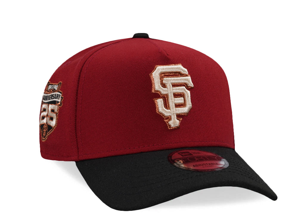 New Era San Francisco Giants 25th Anniversary Red Two Tone Edition 9Forty A Frame Snapback Gorra
