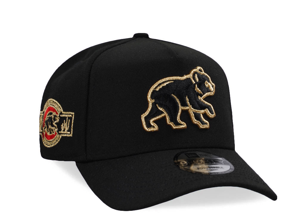 New Era Chicago Cubs Spring Training Blackout Gold Edition 9Forty A Frame Snapback Gorra
