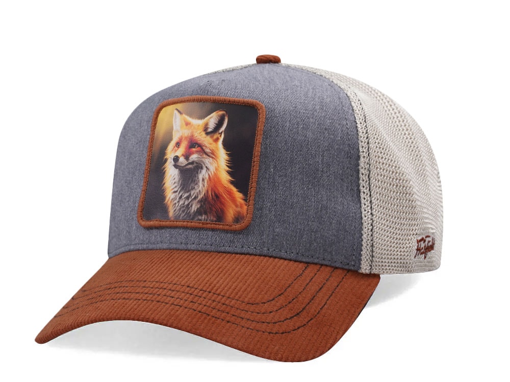Hatfield Foxy Boy Gray Brown Trucker Snapback Gorra