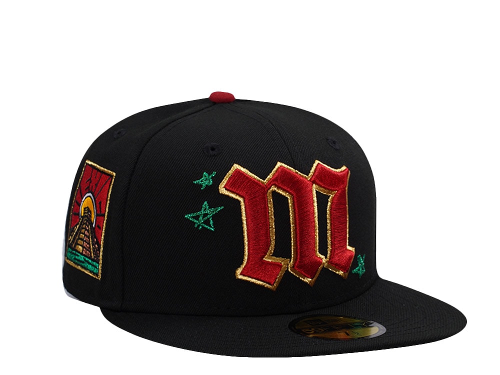 New Era Mexico Aztec Temple Black Prime Edition 59Fifty Fitted Gorra