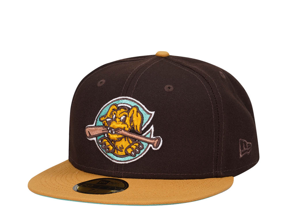 New Era Charleston Riverdogs Chocolate Mint Two Tone Edition 59Fifty Fitted Gorra