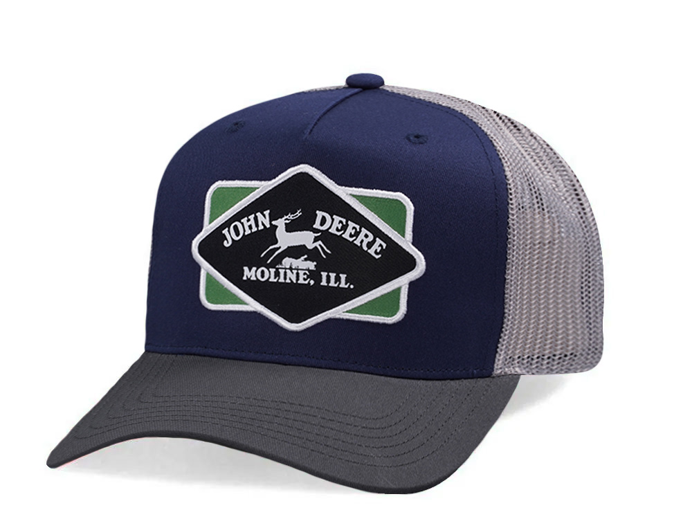 John Deere Vintage Patch Navy Trucker Snapback Gorra