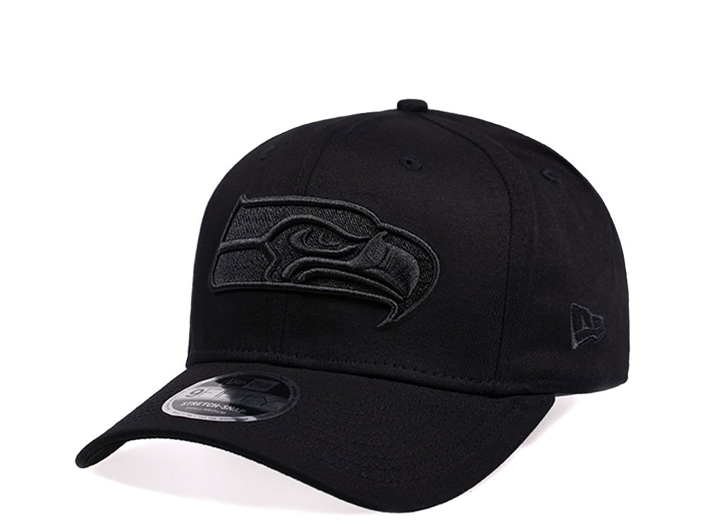 New Era Seattle Seahawks All Black Edition 9Fifty Stretch Snapback Gorra
