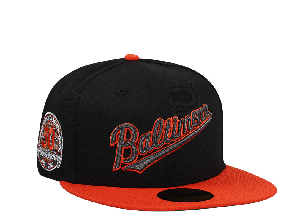 New Era Baltimore Orioles 30th Anniversary Metallic Throwback Two Tone Edition 59Fifty Fitted Gorra