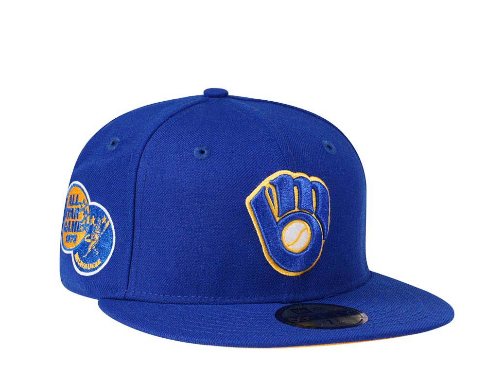 New Era Milwaukee Brewers All Star Game 1975 Yellow Pop Edition 59Fifty Fitted Gorra
