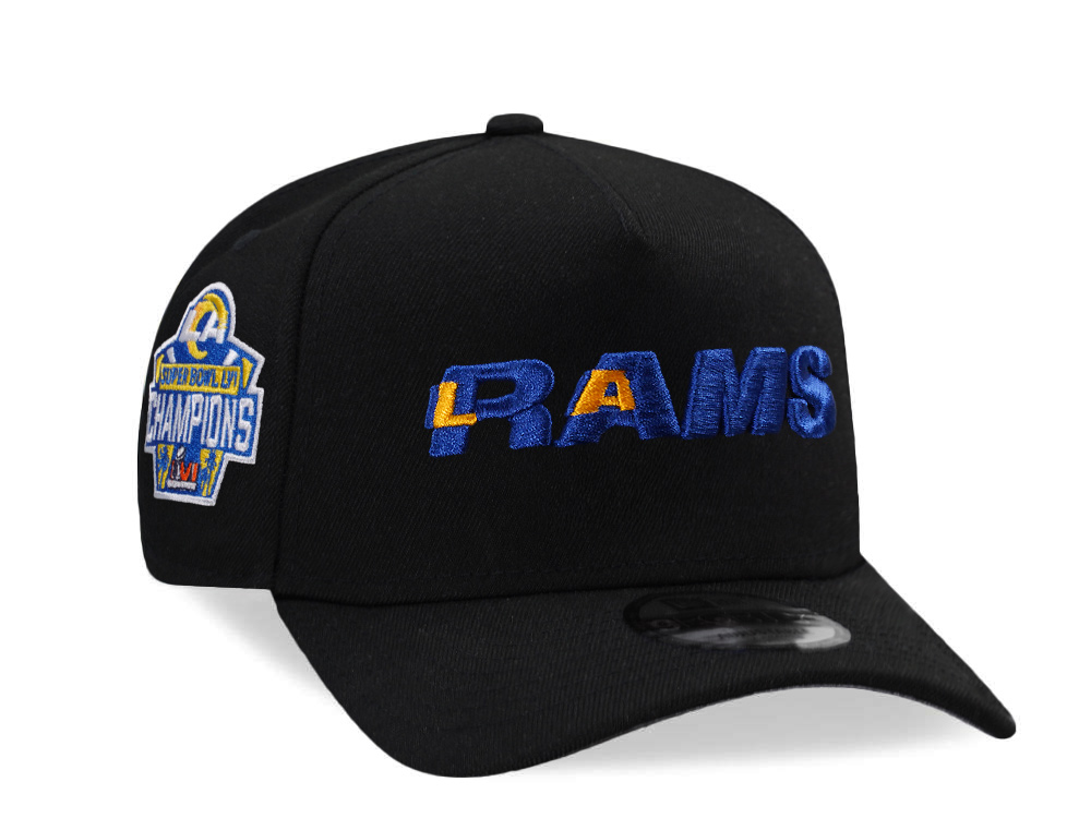 New Era Los Angeles Rams Super Bowl LVI Champions Black Prime Edition 9Forty A Frame Snapback Gorra