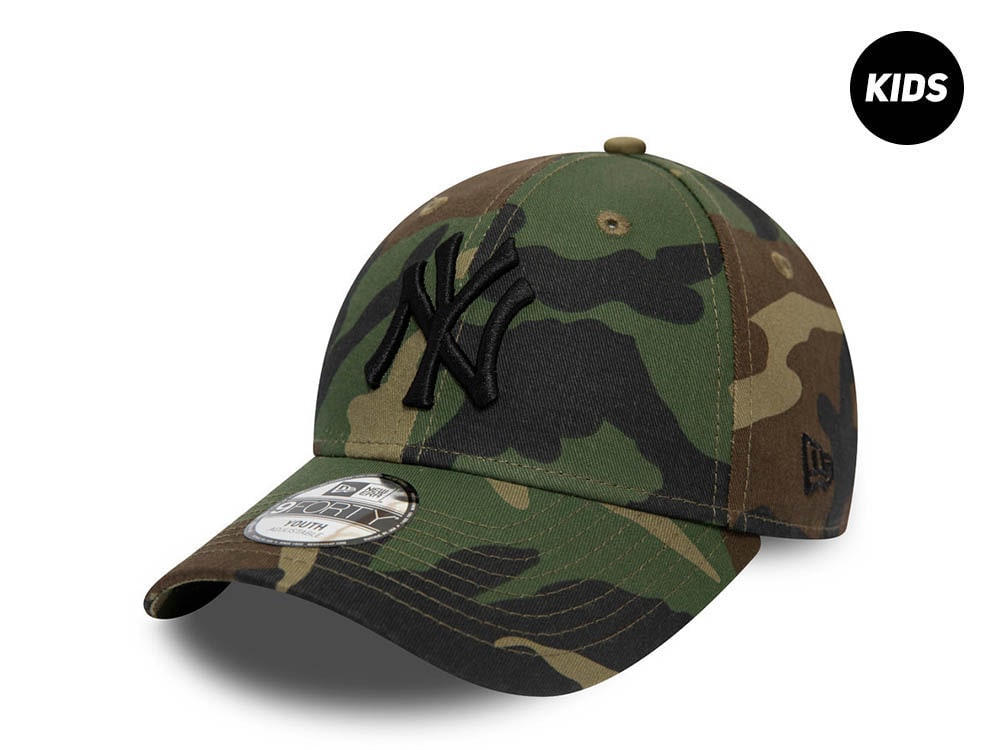 New Era New York Yankees Camo Kids 9Forty Strapback Gorra