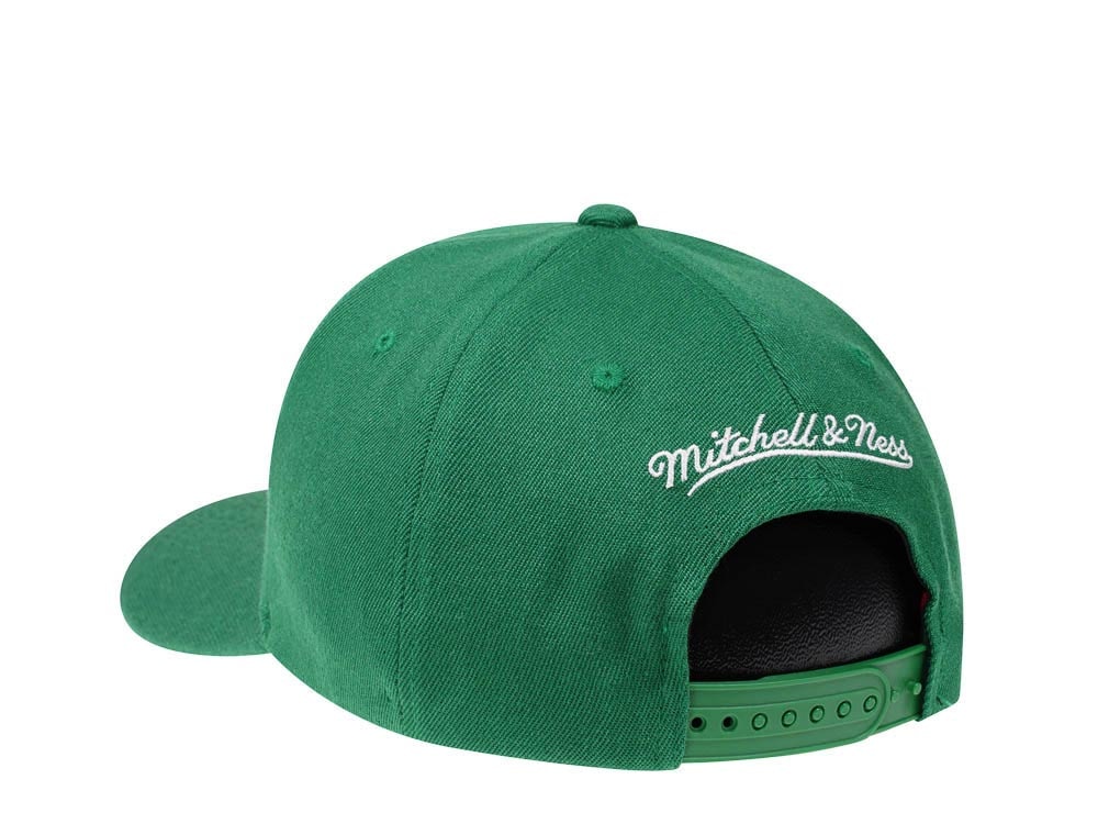Mitchell & Ness Boston Celtics Team Ground Red Line Solid Flex Green Snapback Gorra