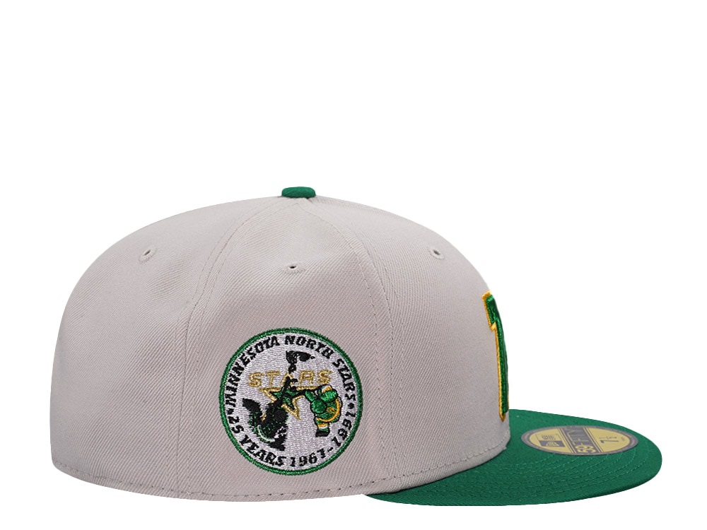 New Era Minnesota North Stars 25th Anniversary Stone Two Tone Edition 59Fifty Fitted Gorra