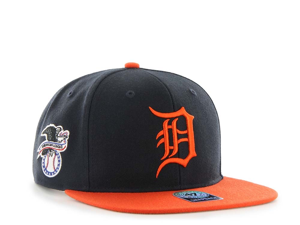 47Brand Detroit Tigers Sure Shot Captain Two Tone Navy Snapback Gorra
