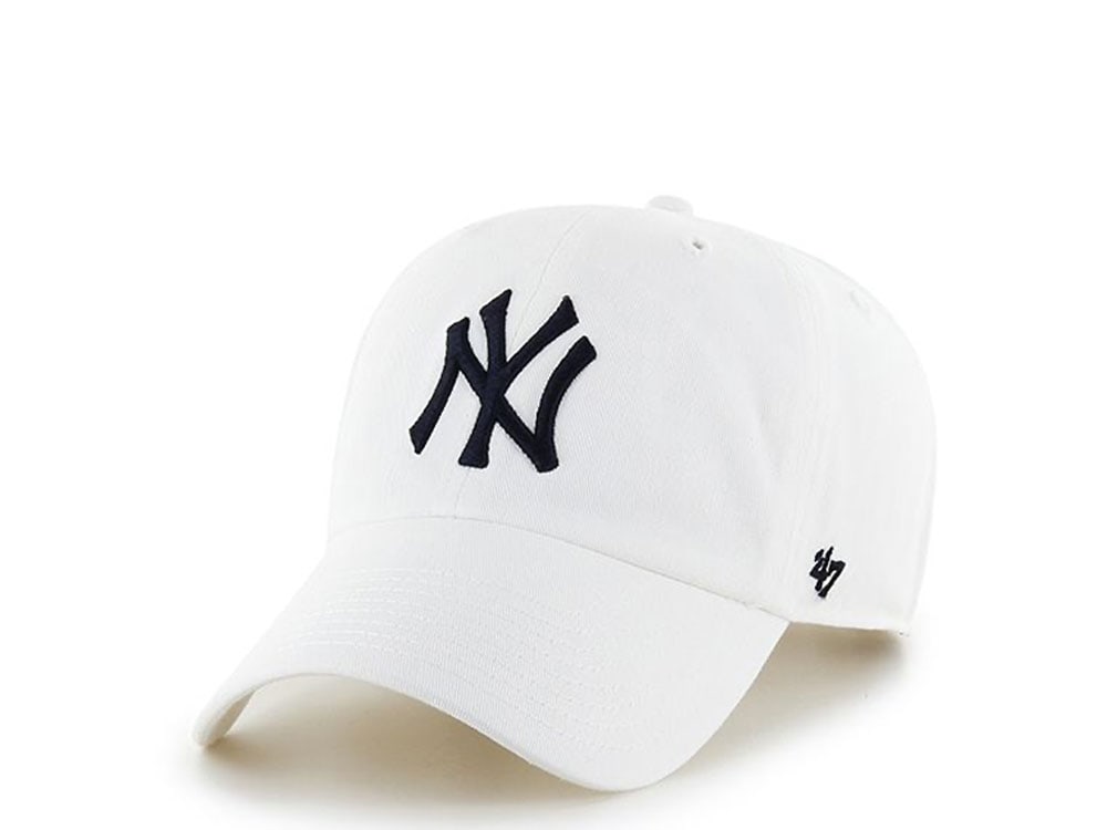 47Brand New York Yankees Clean Up White Strapback Gorra