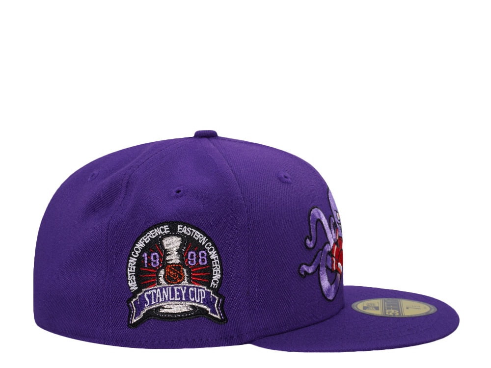 New Era Detroit Red Wings Stanley Cup 1998 Purple Al Edition 59Fifty Fitted Gorra