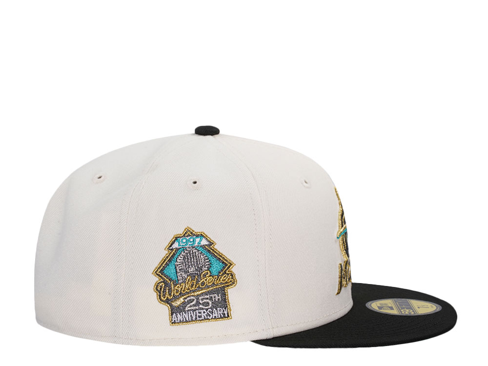 New Era Miami Marlins 25th Anniversary Chrome Gold Two Tone Edition 59Fifty Fitted Gorra