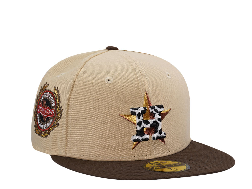 New Era Houston Astros 45th Anniversary Vegas Gold Two Tone Edition 59Fifty Fitted Gorra