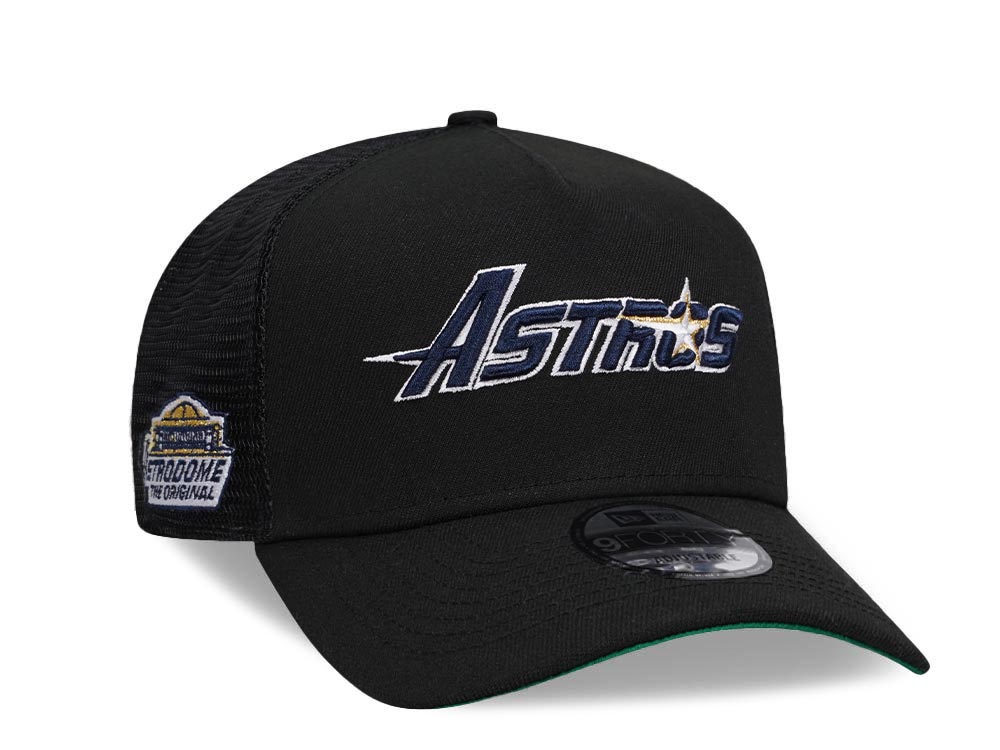 New Era Houston Astros Astrodome Black Throwback 9Forty A Frame Trucker Snapback Gorra