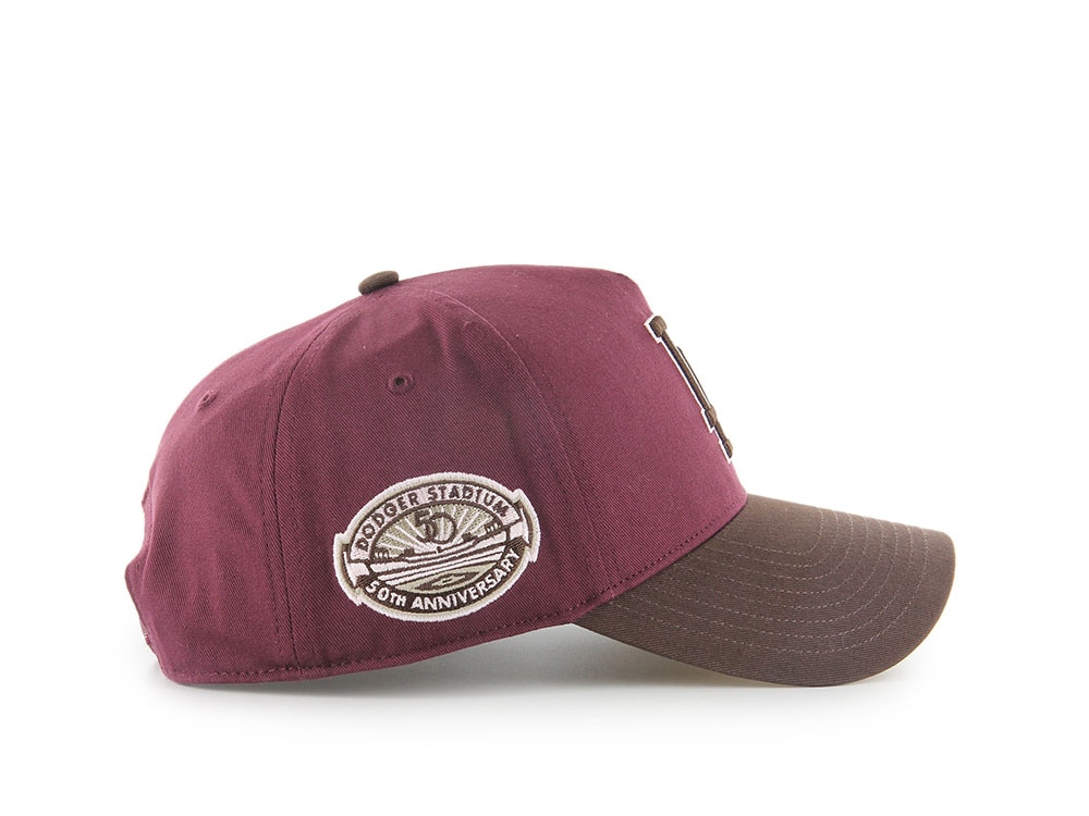 47Brand Los Angeles Dodgers Cooperstown Dark Maroon Edition MVP Snapback Gorra