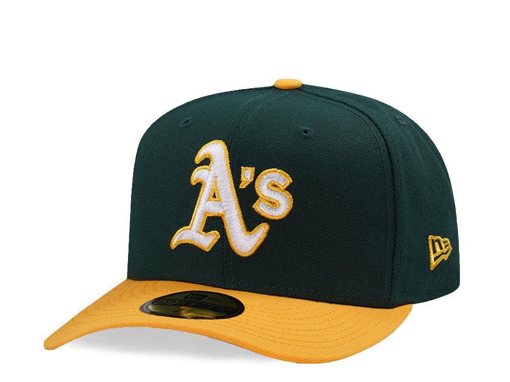 New Era Oakland Athletics Dark Green Two Tone Edition 59Fifty Pre Curved Fitted Gorra