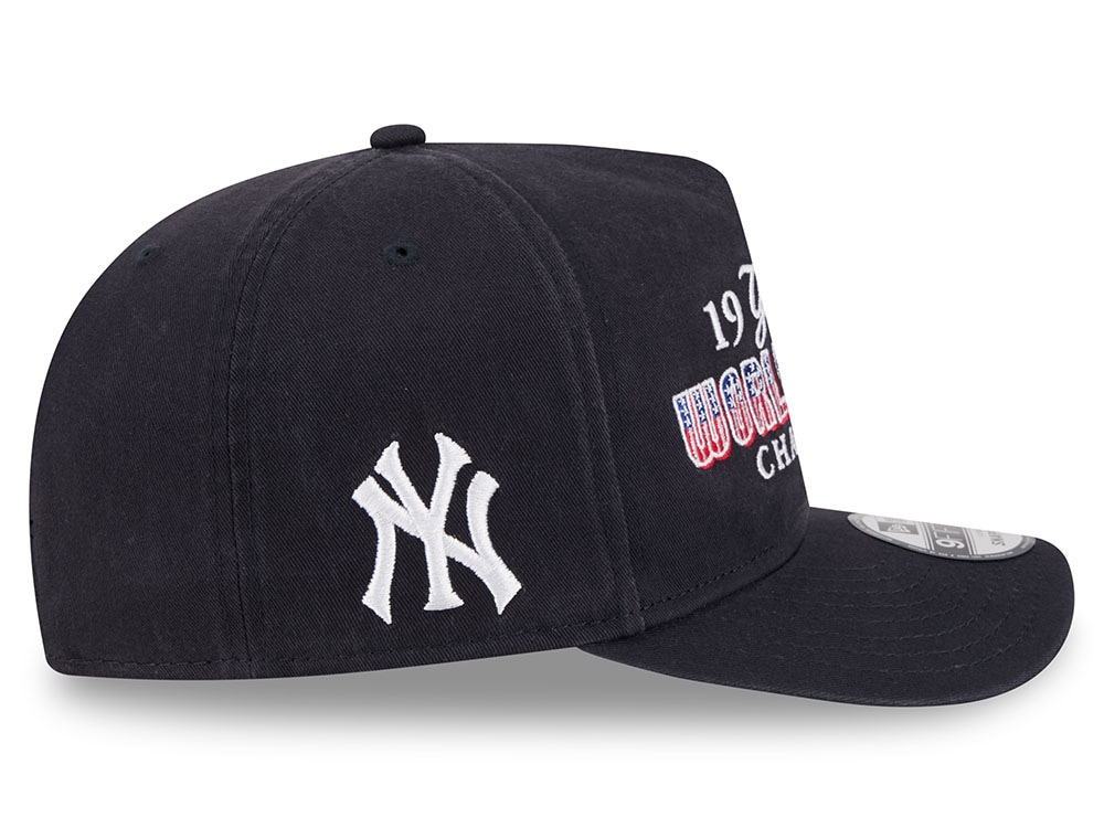 New Era New York Yankees World Series Champions 1977 Historic Navy Edition 9Fifty A Frame Snapback Gorra