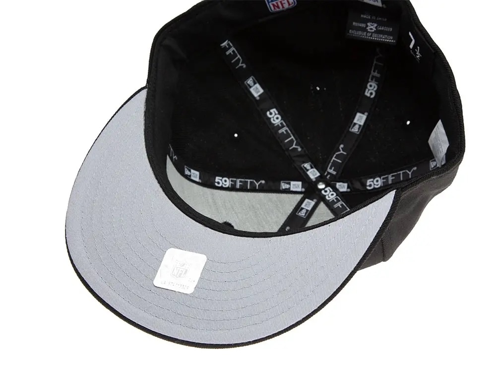New Era New England Patriots Black & Grey 59Fifty Fitted Gorra