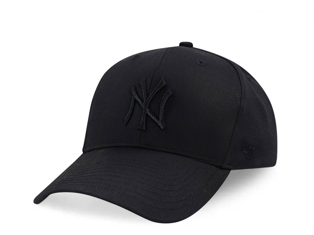 47Brand New York Yankees Black Raised Basic MVP Snapback Gorra