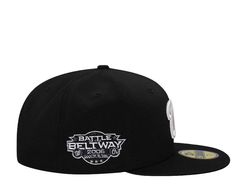 New Era Washington Nationals Battle of the Beltway Black and White Prime Edition 59Fifty Fitted Gorra