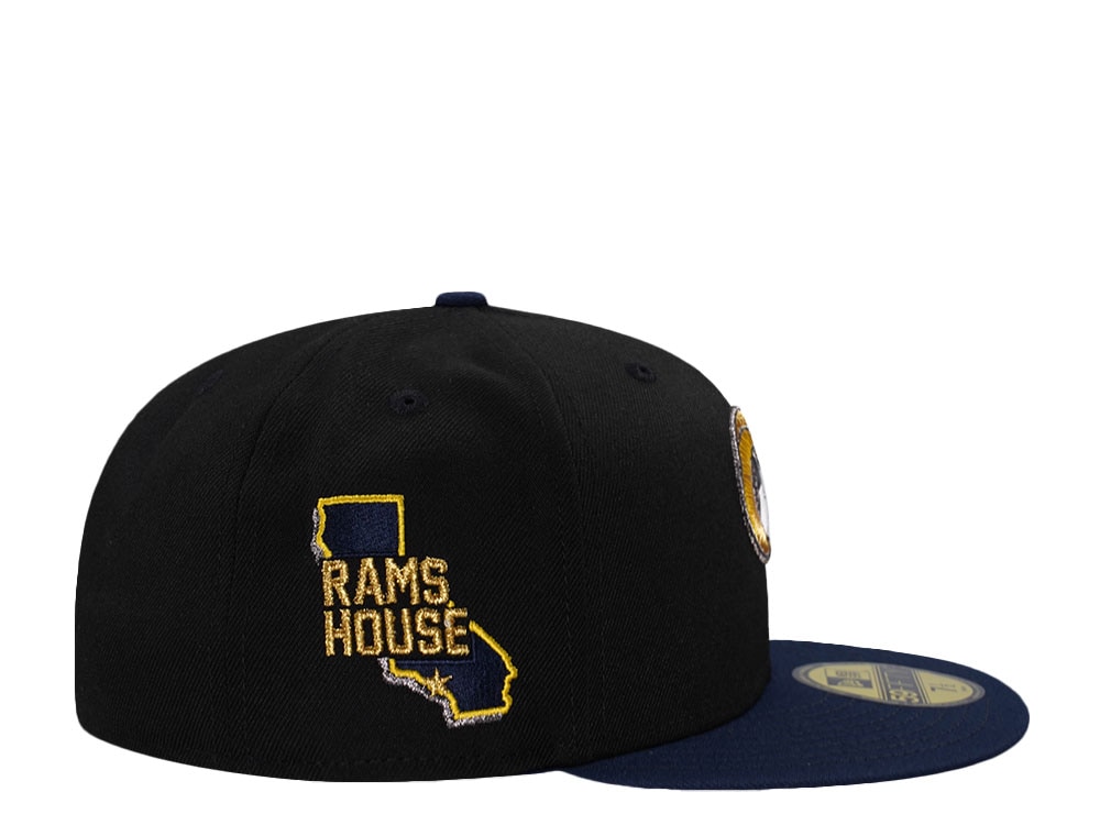 New Era Los Angeles Rams House Black Two Tone Edition 59Fifty Fitted Gorra