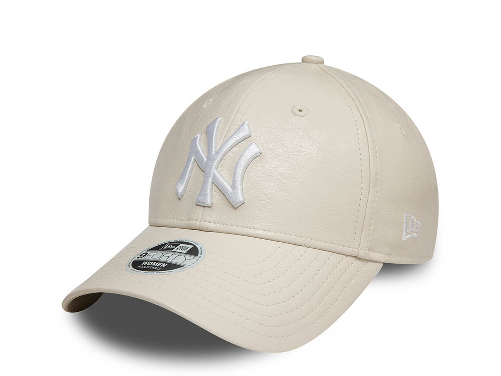 New Era New York Yankees Leather Stone 9Forty Strapback Gorra