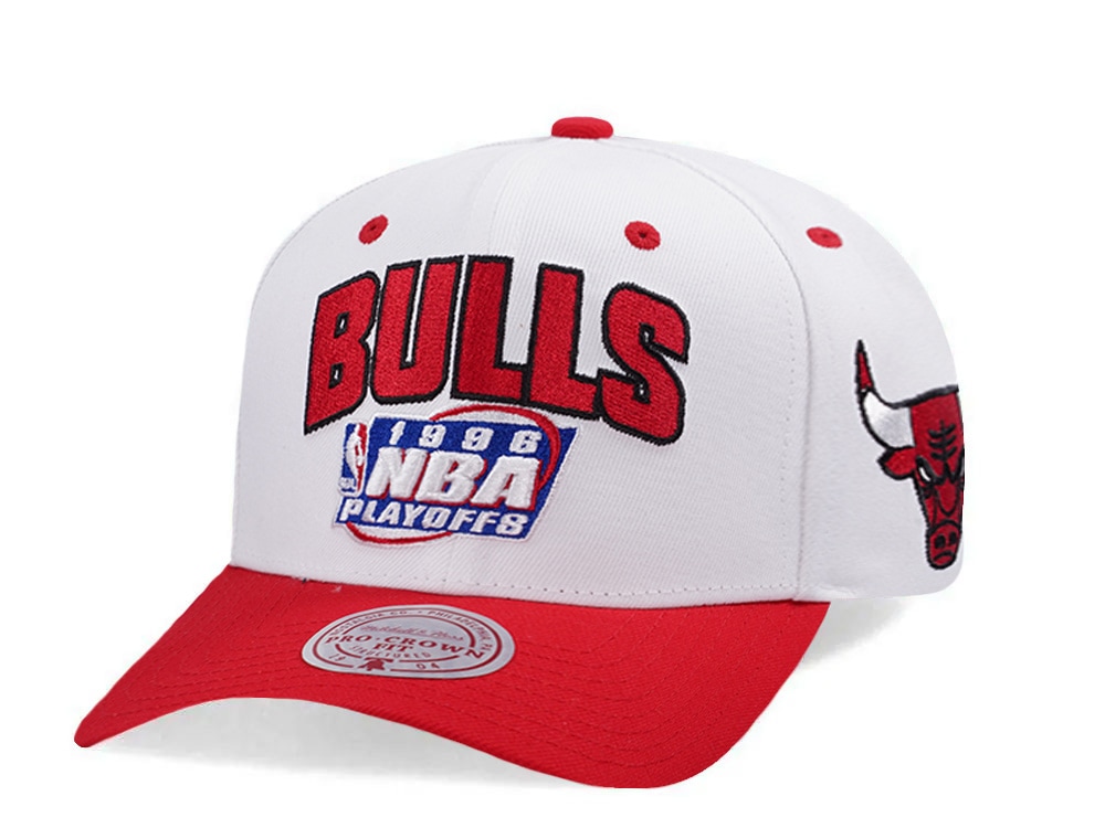 Mitchell & Ness Chicago Bulls NBA Playoffs 1996 Chrome Two Tone Editon Pro Crown Fit Snapback Gorra