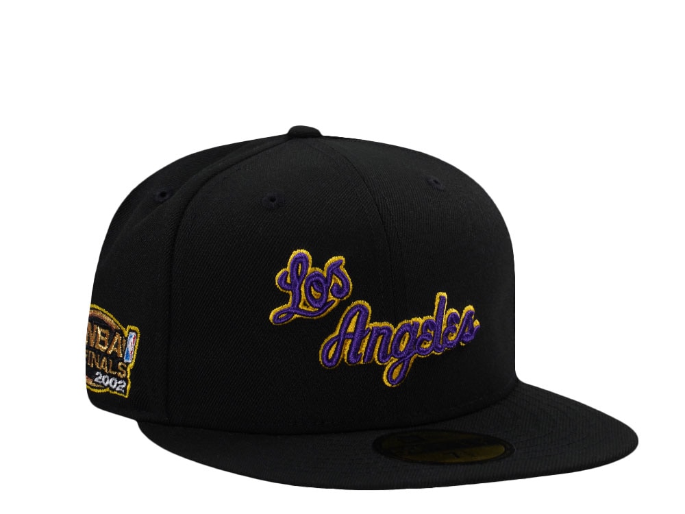 New Era Los Angeles Lakers NBA Finals 2002 Black Prime Edition 59Fifty Fitted Gorra