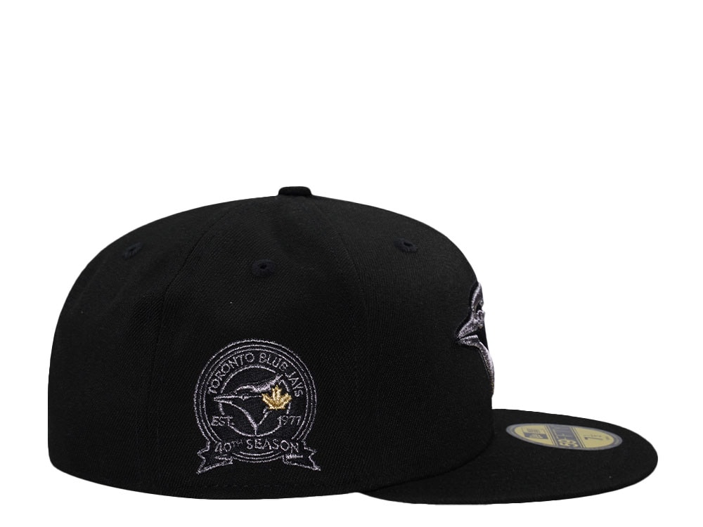 New Era Toronto Blue Jays 40th Anniversary Metallic Black Prime Edition 59Fifty Fitted Gorra