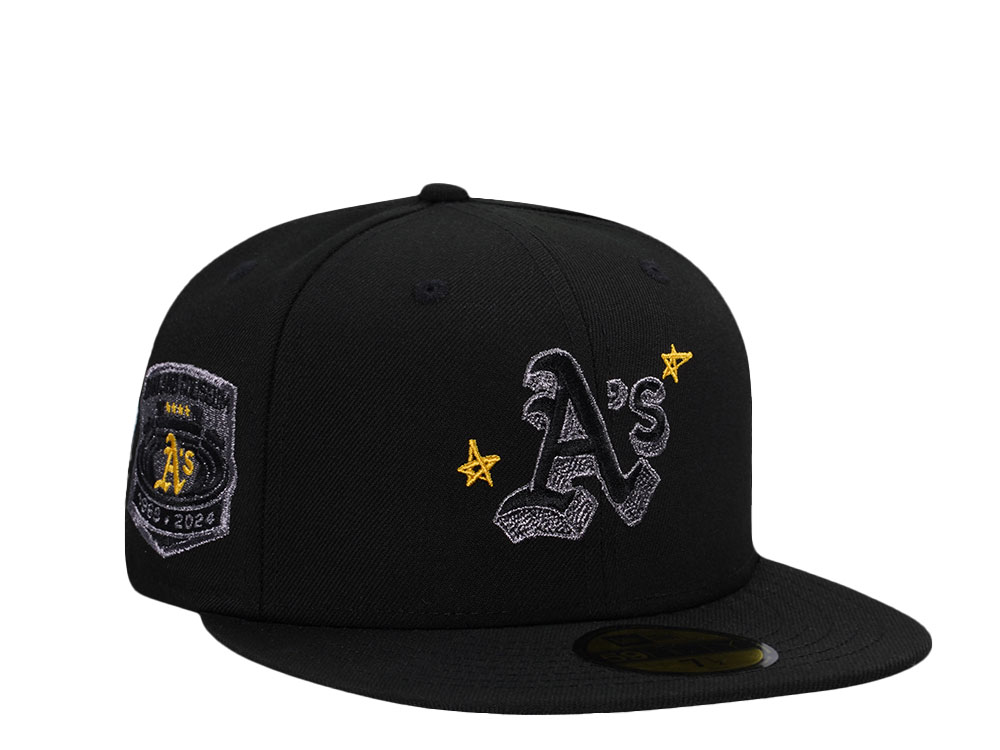New Era Oakland Athletics Coliseum Stadium Star Black Prime Edition 59Fifty Fitted Gorra