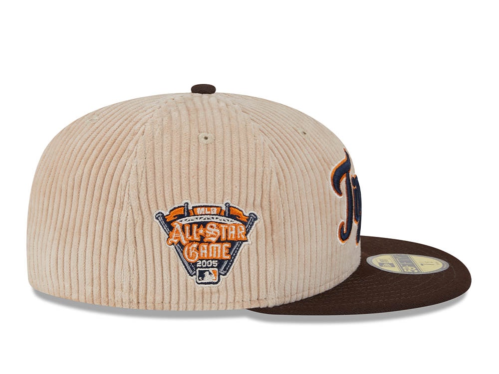 New Era Detroit Tigers All Star Game 2005 Fall Cord Khaki 59Fifty Fitted Gorra