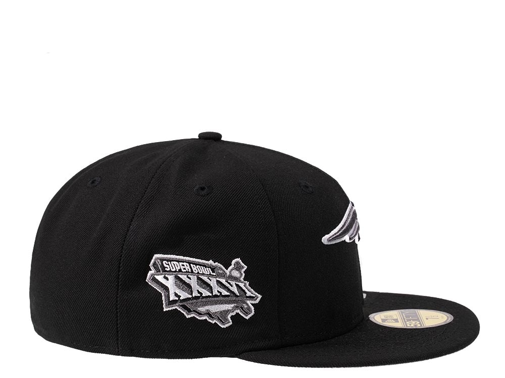 New Era New England Patriots Super Bowl XXXVI Steel Black Edition 59Fifty Fitted Gorra