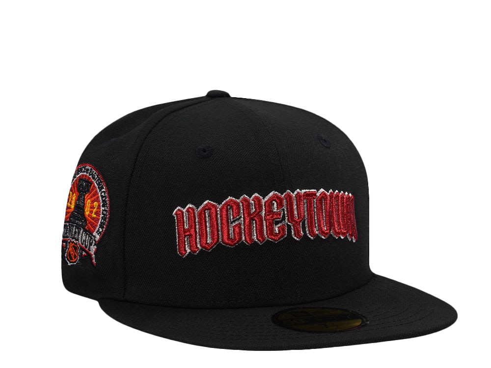 New Era Detroit Red Wings Stanley Cup 2002 Hockeytown Black Prime Edition 59Fifty Fitted Gorra