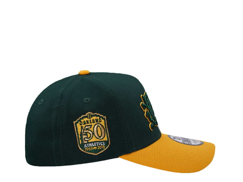 New Era Oakland Athletics 50th Anniversary Kanji Dark Green Two Tone Edition 9Forty A Frame Snapback Gorra