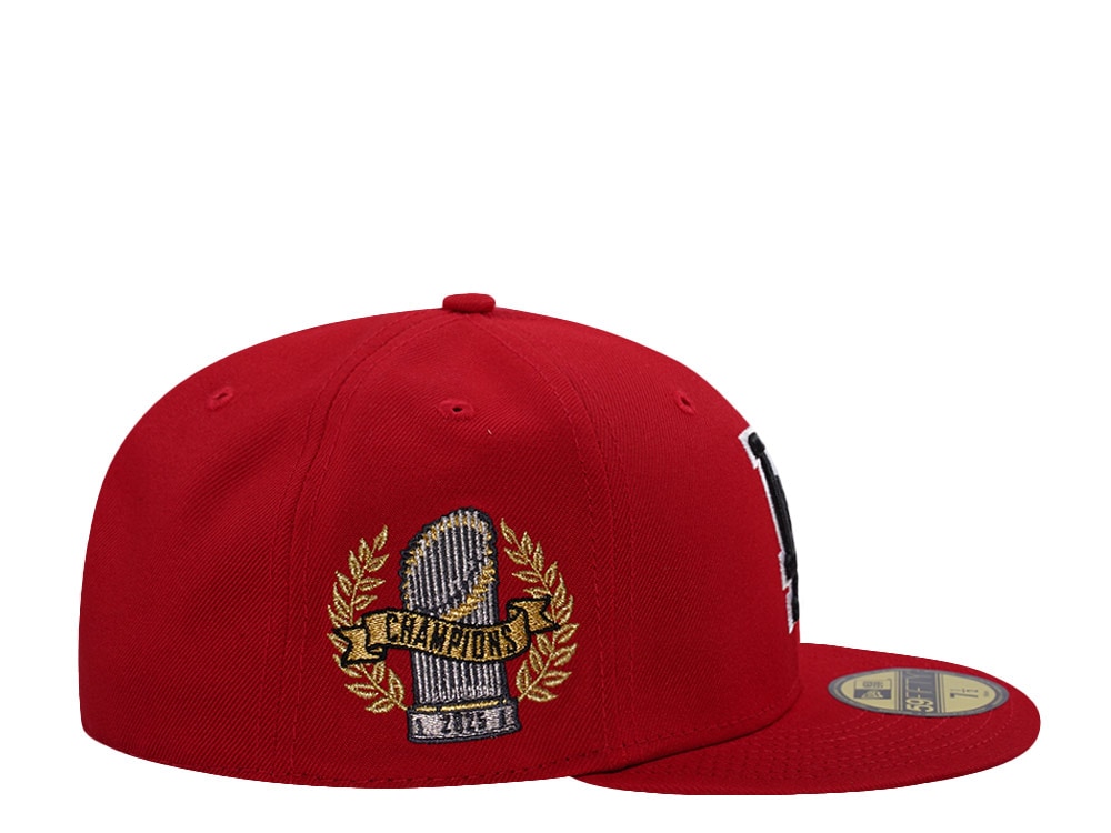 New Era Los Angeles Dodgers World Series 2025 Scarlet Prime Edition 59Fifty Fitted Gorra