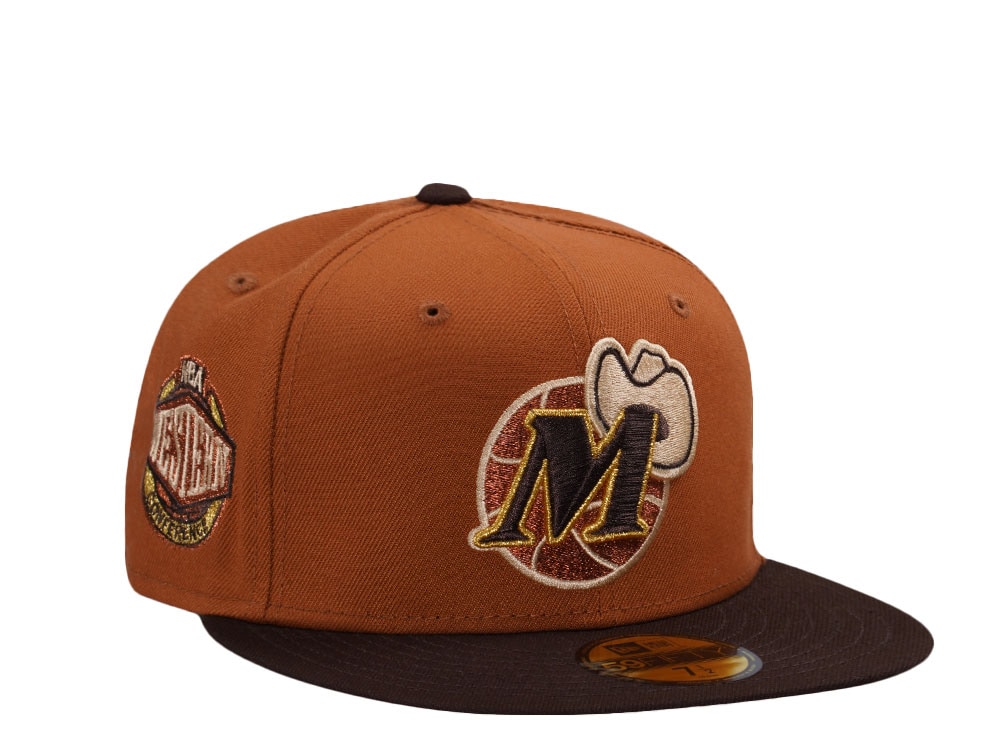 New Era Dallas Mavericks Western Conference Brown Two Tone Edition 59Fifty Fitted Gorra