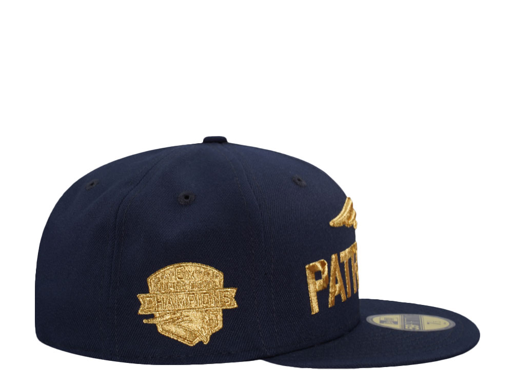 New Era New England Patriots 6x Super Bowl Champions 24k Edition 59Fifty Fitted Gorra