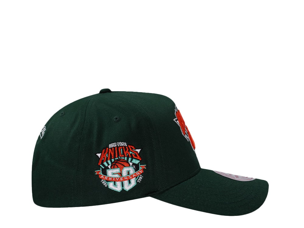 Mitchell & Ness New York Knicks 50th Anniversary Green Edition Pro Pinch Fit Snapback Gorra