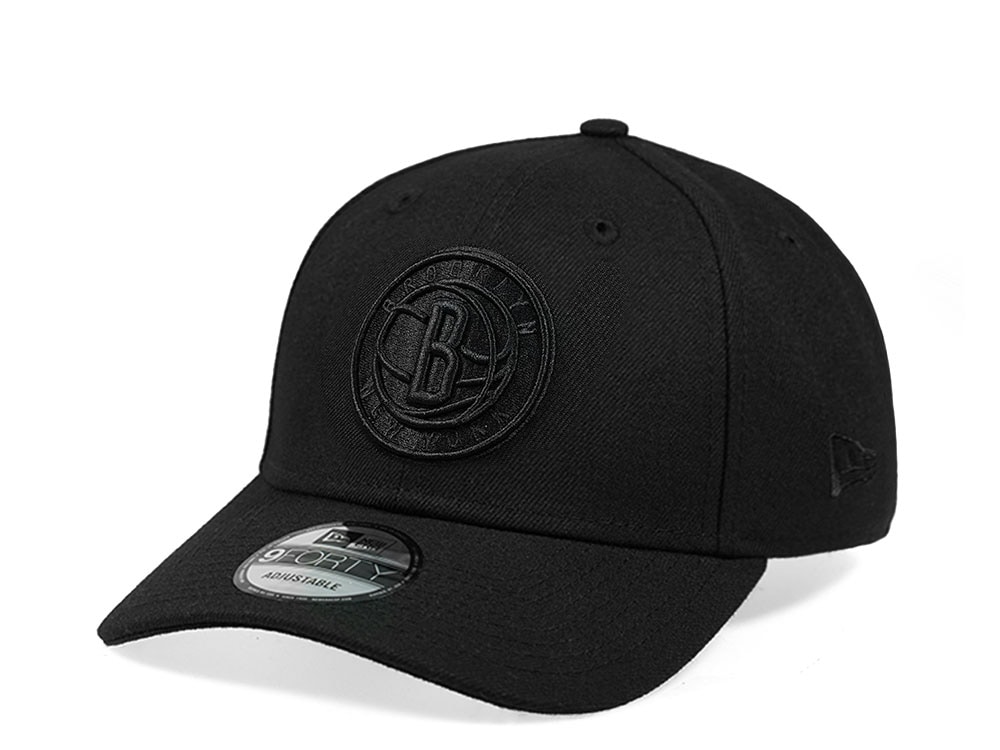 New Era Brooklyn Nets All Black Edition 9Forty Snapback Gorra