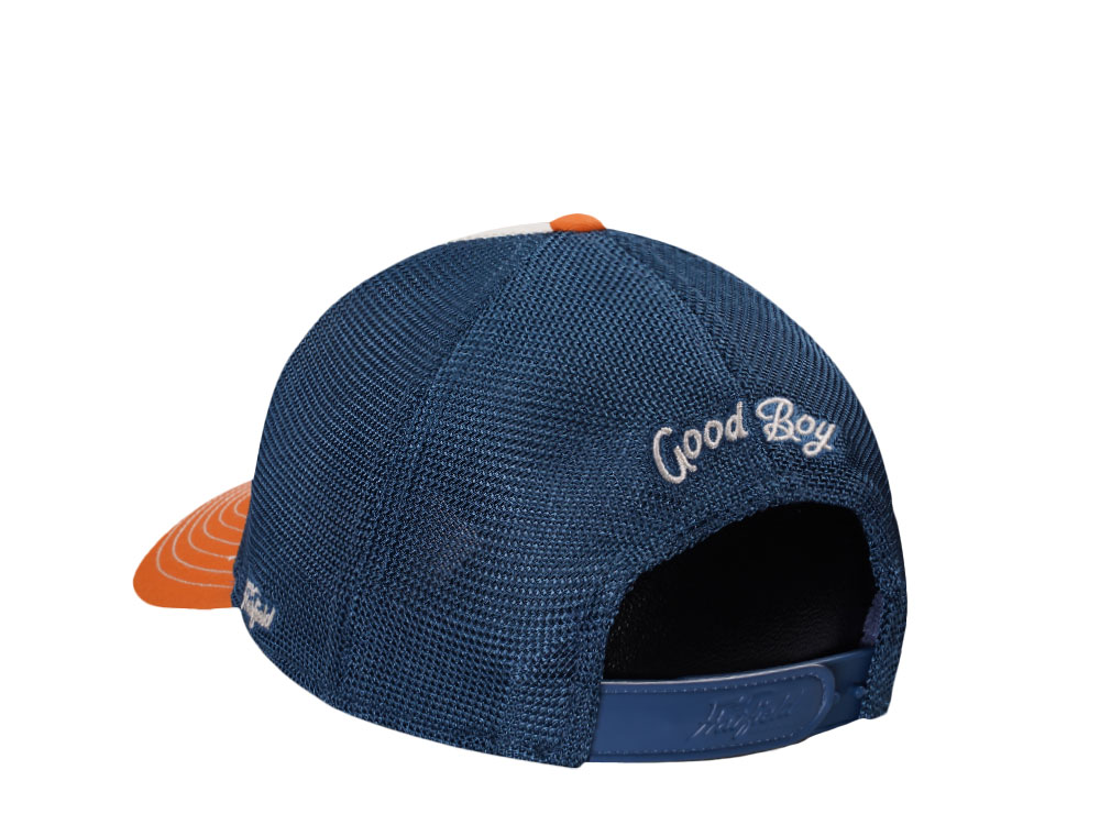 Hatfield Good Dog White Blue Trucker Snapback Gorra