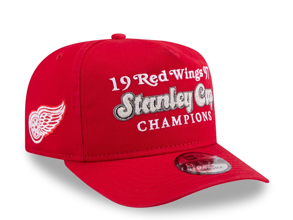 New Era Detroit Red Wings Stanley Cup Champions 1997 Historic Red Edition 9Fifty A Frame Snapback Gorra