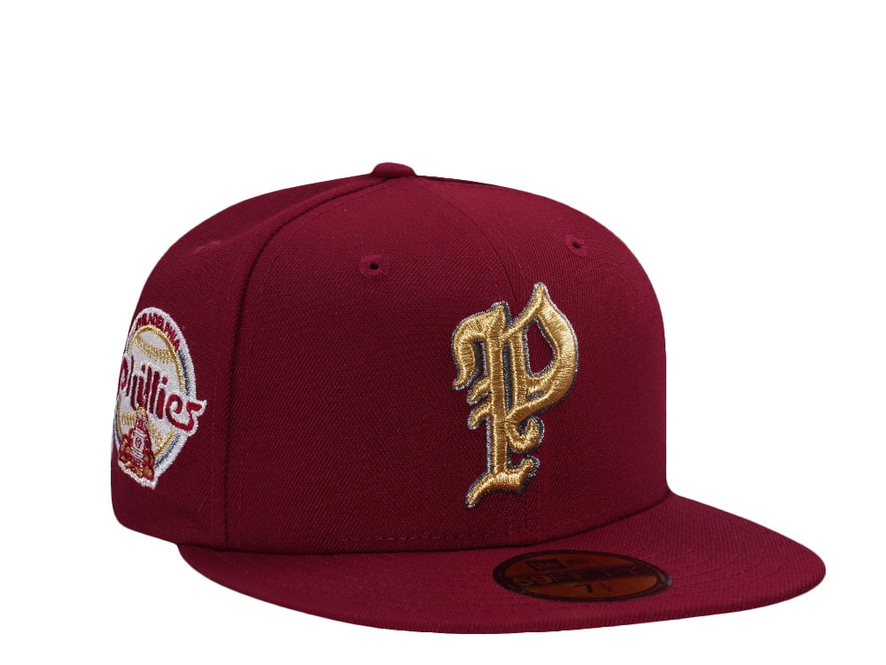 New Era Philadelphia Phillies World Series 2008 Cardinal Red Prime Edition 59Fifty Fitted Gorra