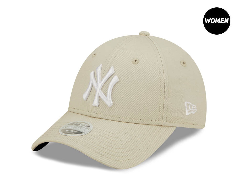 New Era New York Yankees Womens League Essential Beige 9Forty Strapback Gorra