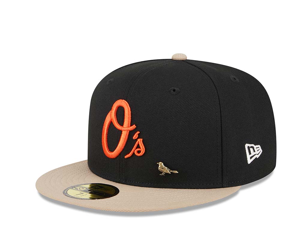 New Era Baltimore Orioles 50th Anniversary Varsity Pin Two Tone Edition 59Fifty Fitted Gorra