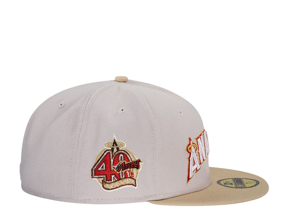 New Era Anaheim Angels 40th Anniversary Sneaky Gold Two Tone Edition 59Fifty Fitted Gorra