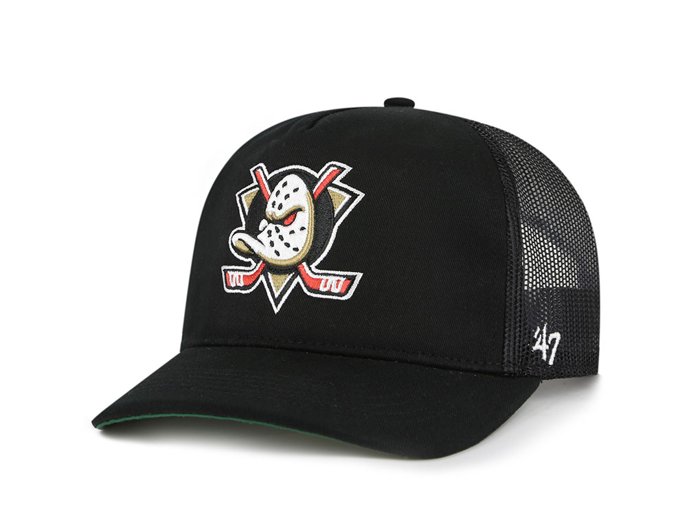 47Brand Anaheim Ducks Black Trucker Hitch Snapback Gorra