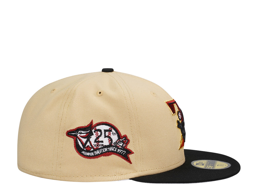 New Era Toronto Blue Jays 25th Anniversary Vegas Gold Two Tone Edition 59Fifty Fitted Gorra